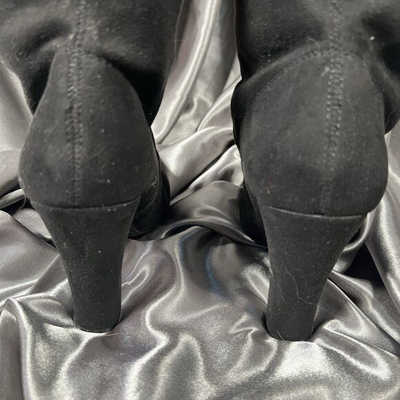 Steve Madden Gorgeous Size 8.5M Black Faux Suede High Heel Over The Knee Boots - Picture 9 of 16